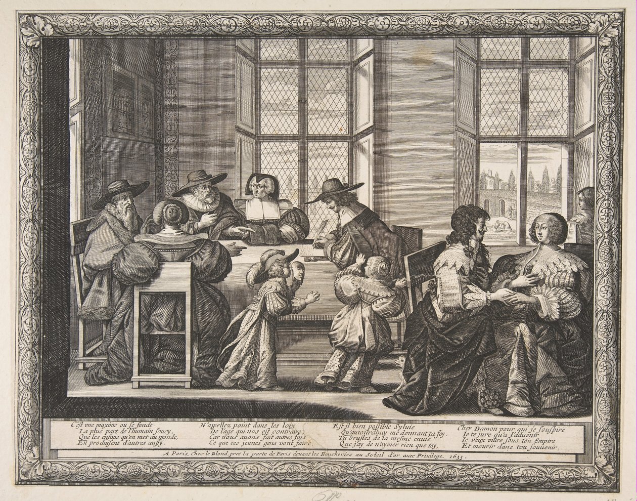 O contrato de casamento, 1633. de Abraham Bosse