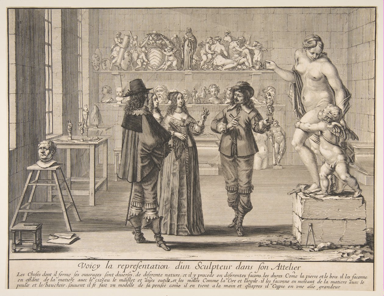 O Escultor, 1642. de Abraham Bosse