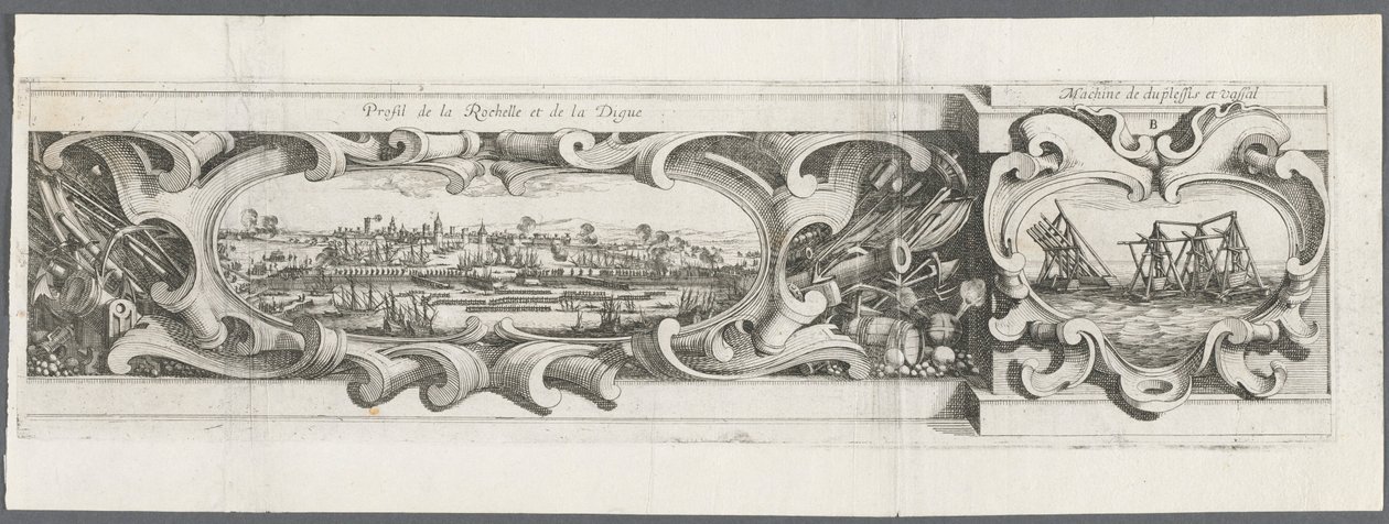 O cerco de La Rochelle: Placa 16 de Abraham Bosse