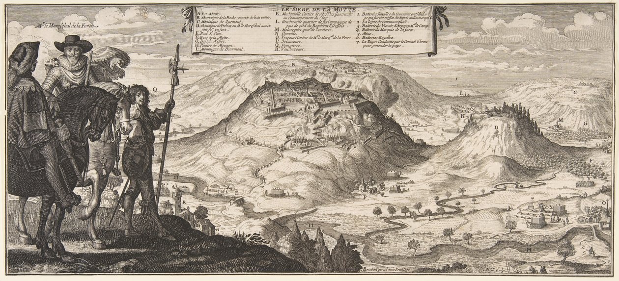 O cerco de La Motte, em Lorena, 1636-38. de Abraham Bosse