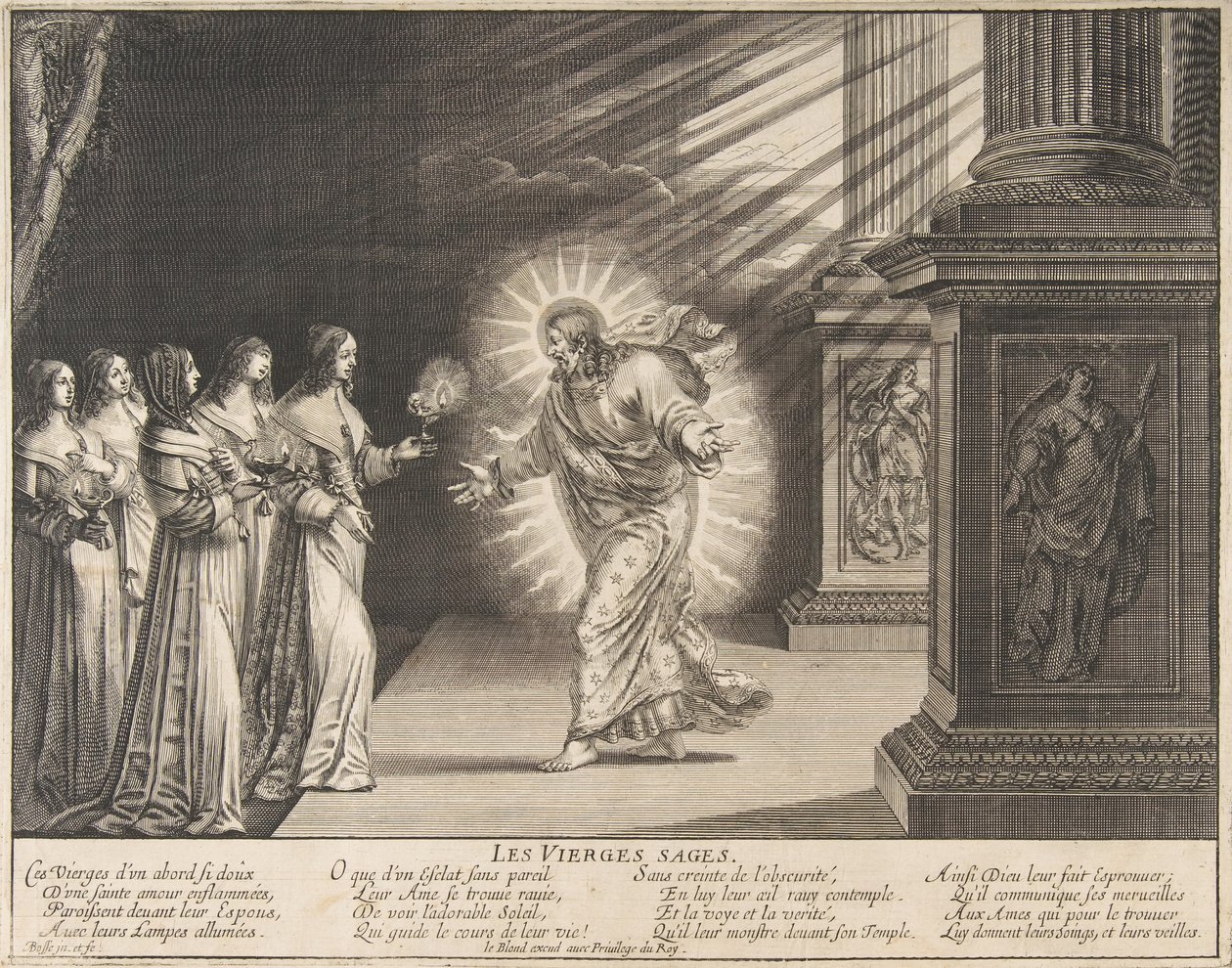 As Sábias Virgens antes de Cristo, ca. 1635 de Abraham Bosse