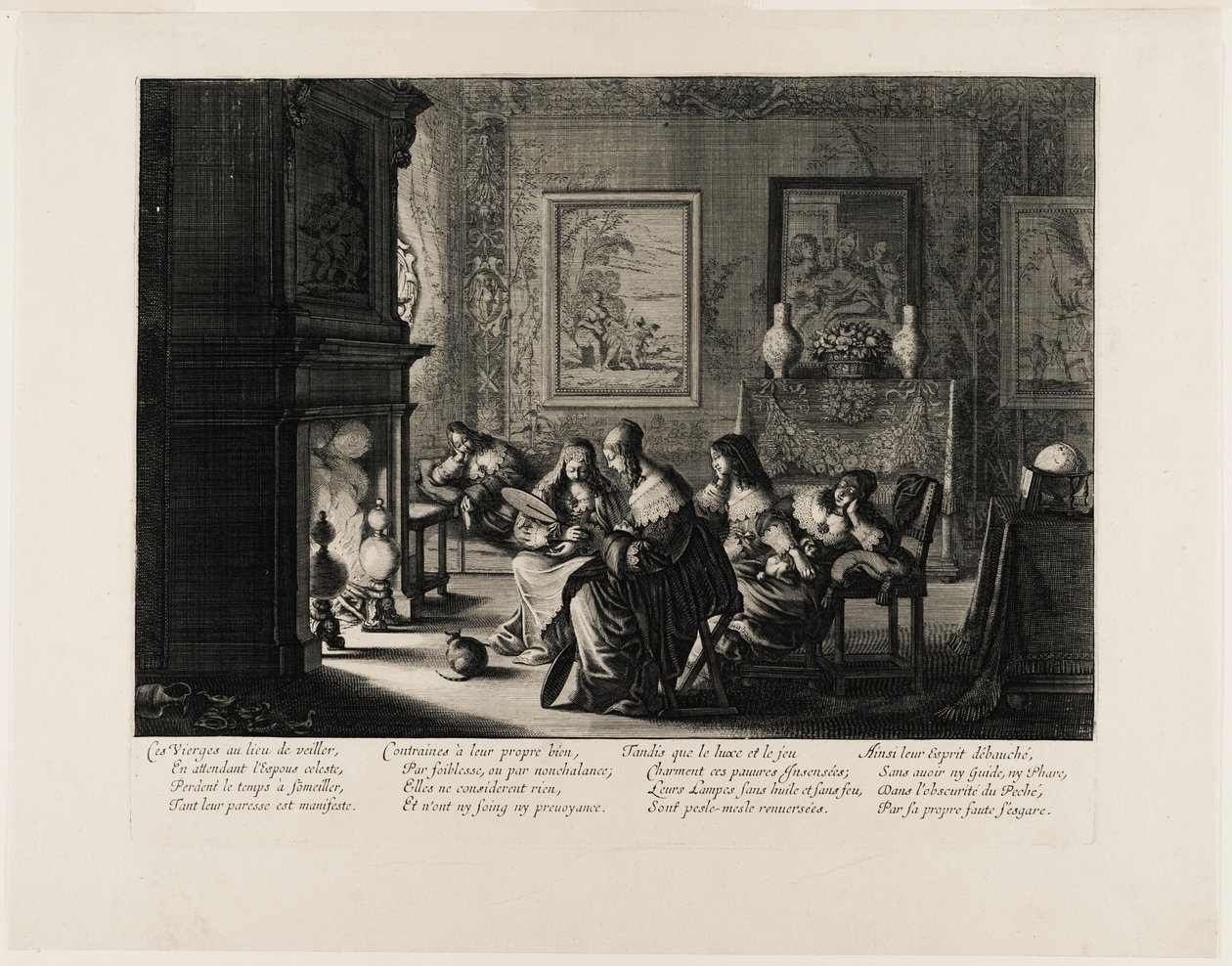 As virgens sábias e loucas, prato cinco de Abraham Bosse