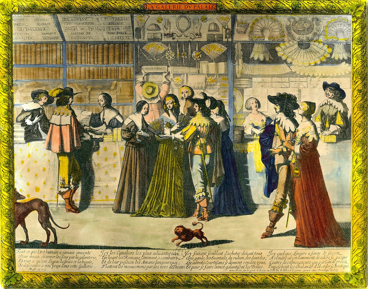 A galeria do Palácio Real Gravura de Abraham Bosse (1602-1676) do século XVII. Coleção particular de Abraham Bosse