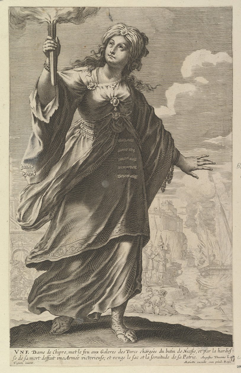 Uma Senhora de Chipre, 1647. de Abraham Bosse
