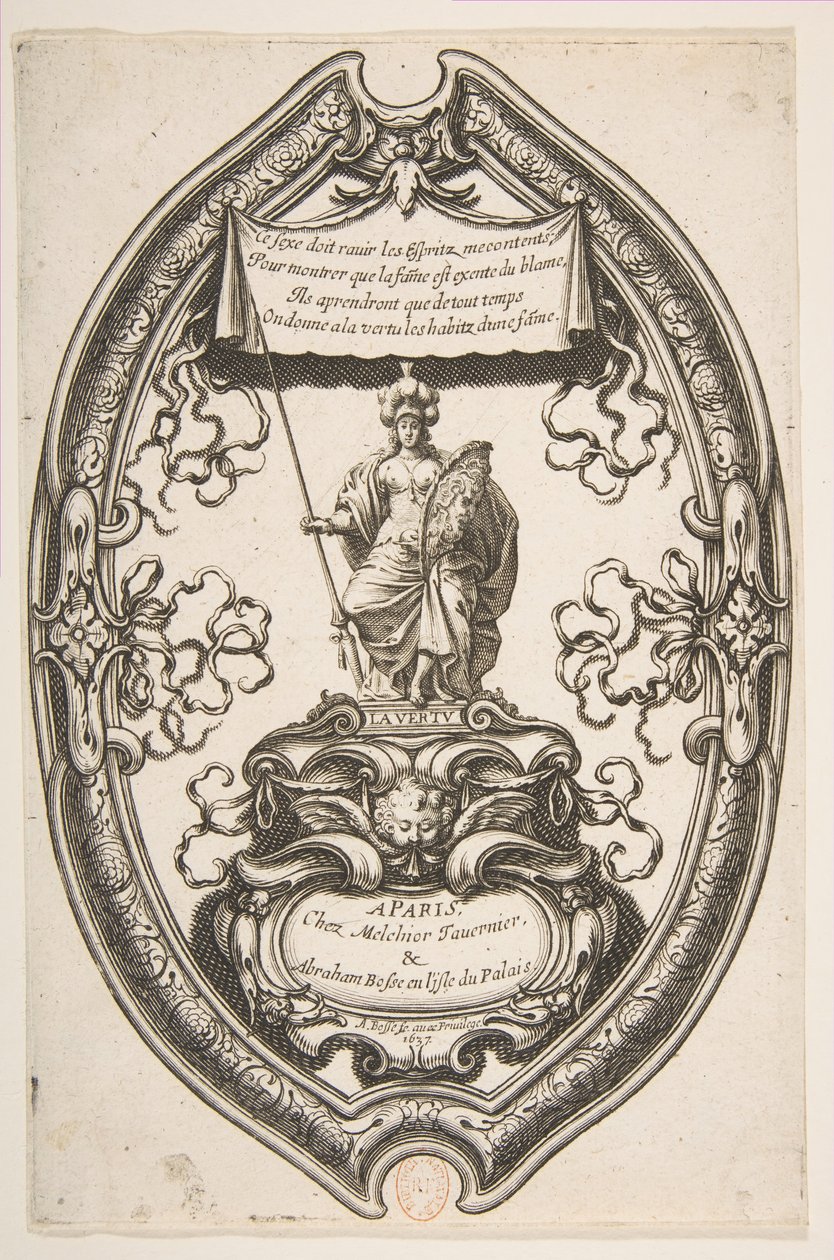 Virtude: Athena, 1637. de Abraham Bosse