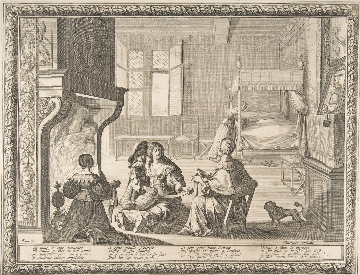 Visita da babá, 1633. de Abraham Bosse