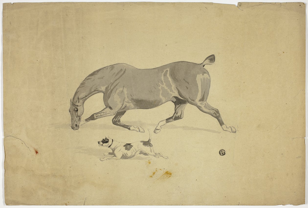 Corrida de cavalos e cães de Abraham Cooper