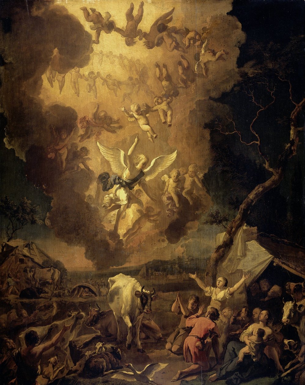 A Anunciação aos Pastores de Abraham Danielsz. Hondius