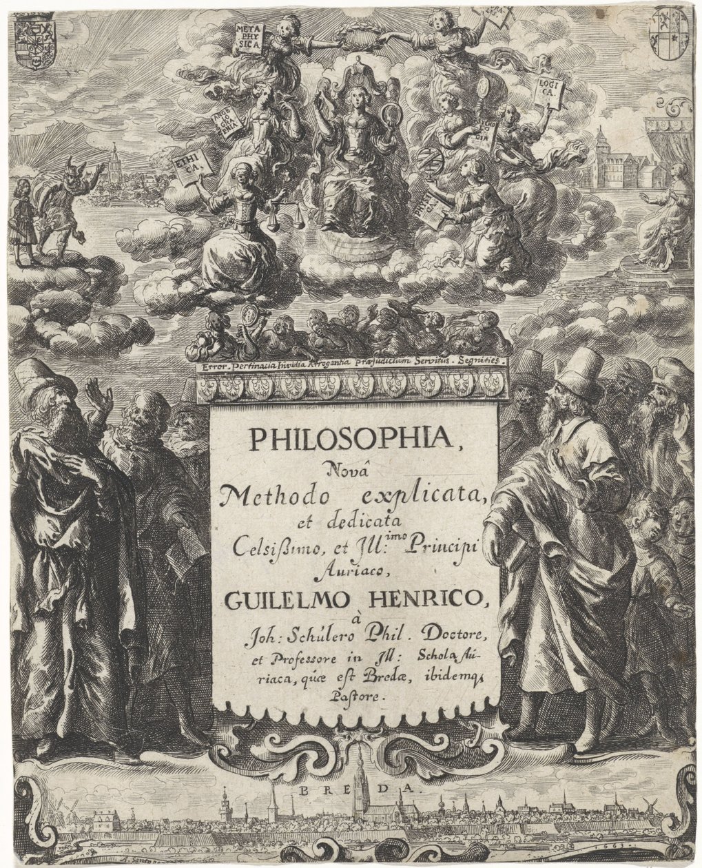 Alegoria da Filosofia Página de rosto para: Schuler, Johannes. Filosofia (...), 1663 de Abraham Dircksz. Santvoort