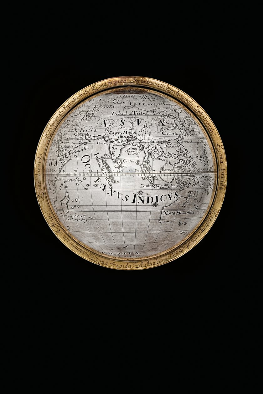 Dois globos terrestres e celestes excepcionais, apoiados por Hércules e Atlas, Augsburg, 1697-99 de Abraham Drentwett