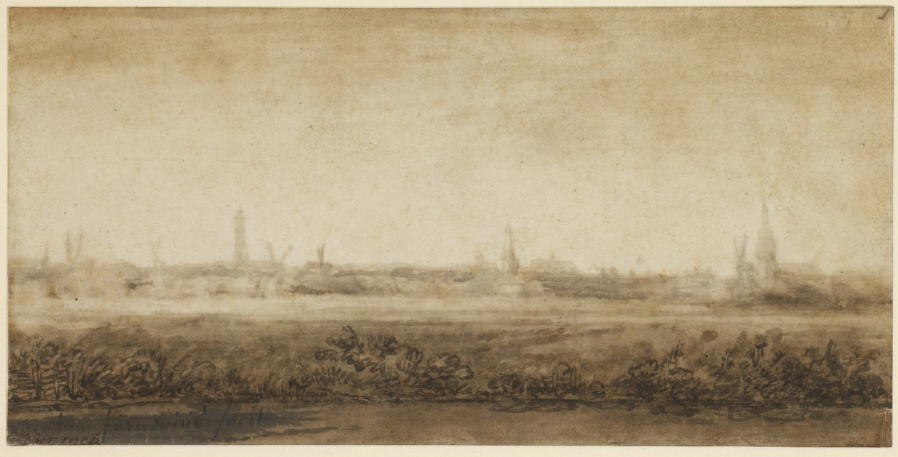 Uma vista de amsterdam de Abraham Furnerius