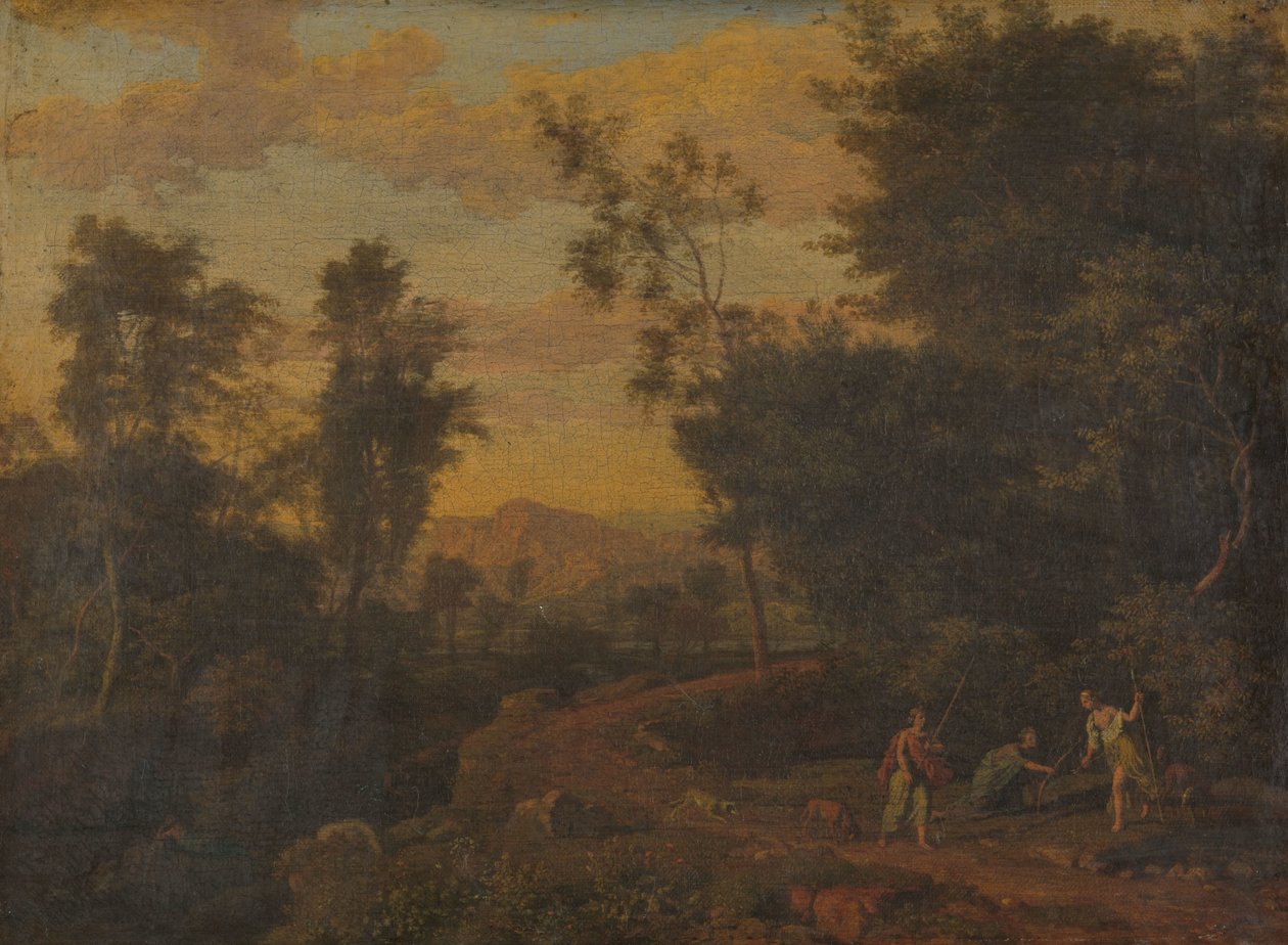 Diana e a sua caça às ninfas de Abraham Genoels (attributed to)