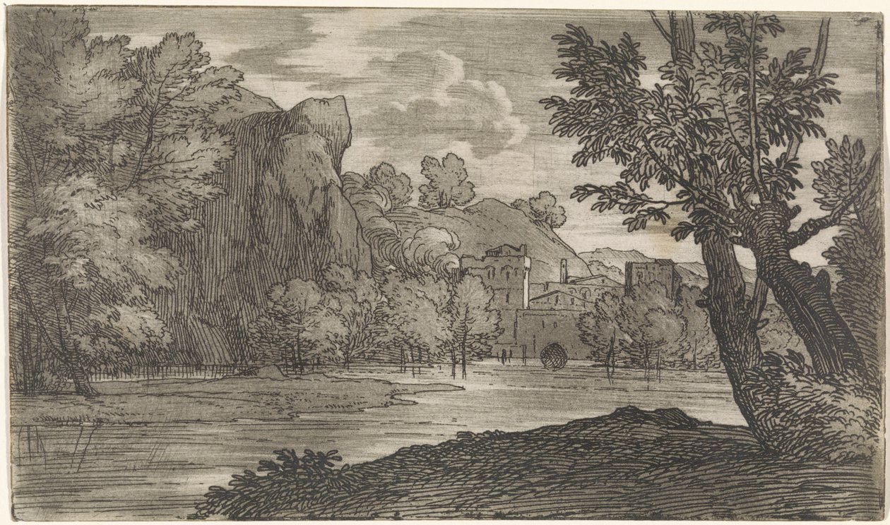 paisagem com rio de Abraham Genoels