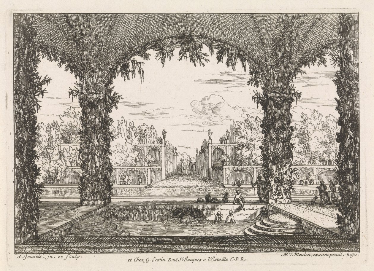 Jardim com banho
Jardins Arquitectónicos (título da série) de Abraham Genoels