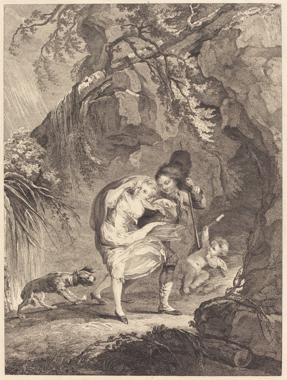 Le coup de vent (A rajada de vento) de Abraham Girardet after Antoine Lebel