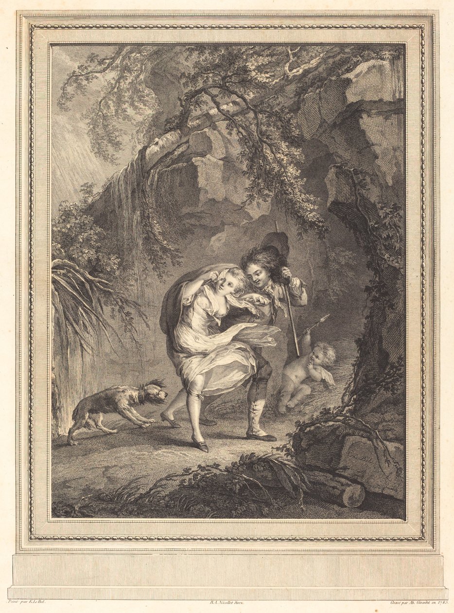 Le coup de vent (A rajada de vento) de Abraham Girardet after Antoine Lebel