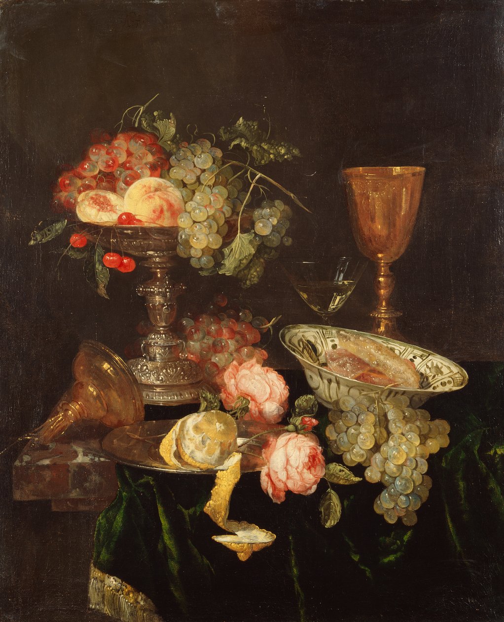 Natureza morta (óleo sobre tela) de Abraham Hendricksz van Beyeren