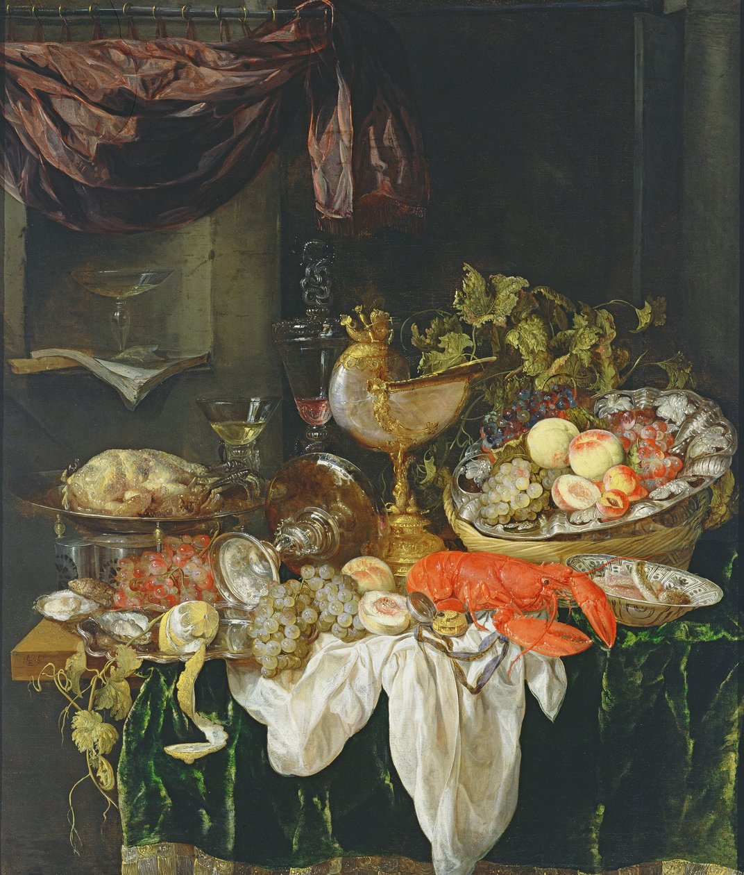 Ainda vida com fruta de Abraham Hendricksz van Beyeren
