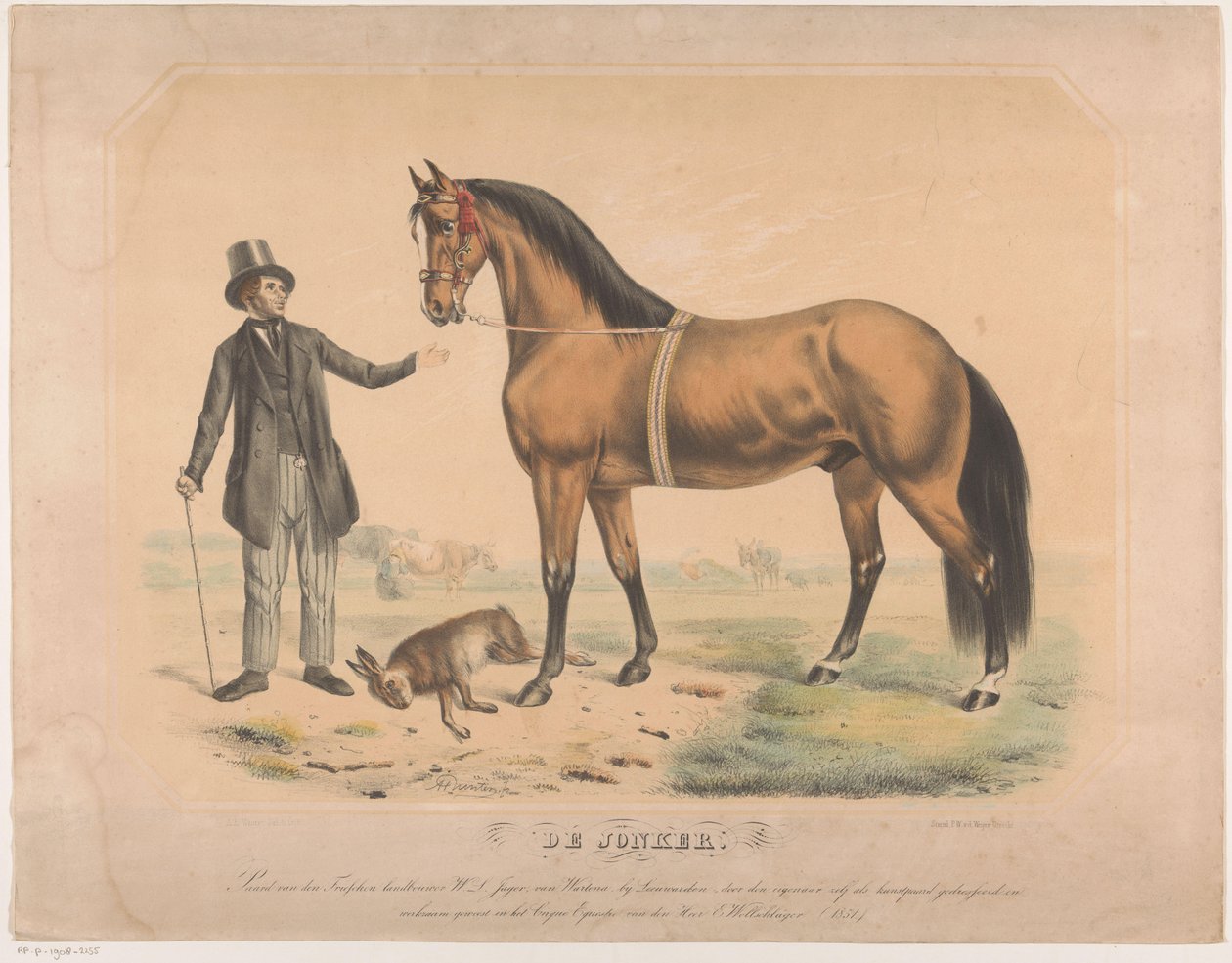 Cavalo de W.L. de Jager de Wartena
De Jonker (título sobre o objecto) de Abraham Hendrik Winter