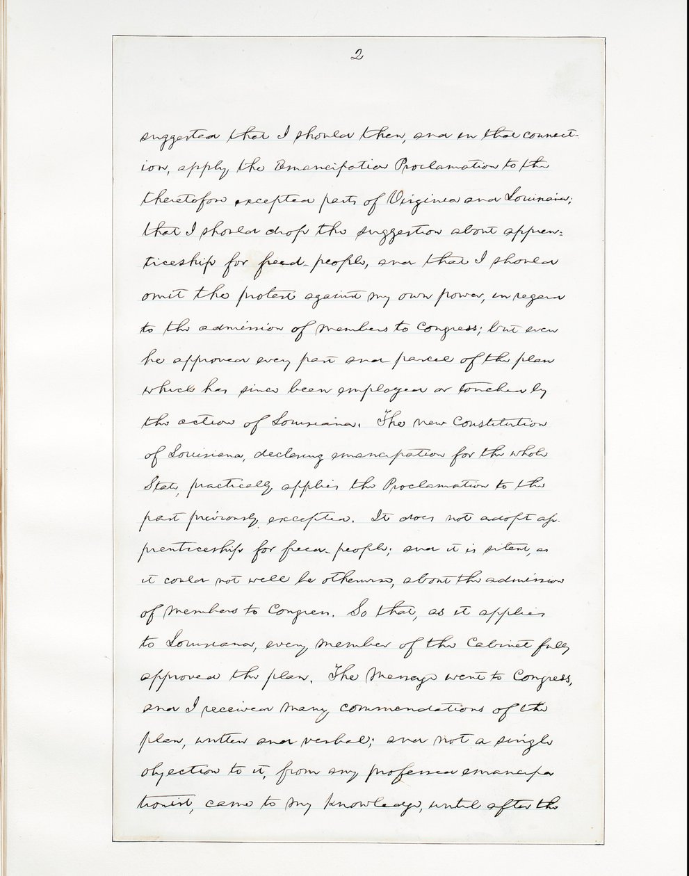 Manuscrito autografado do último discurso de Lincoln como Presidente, entregue em Washinton, DC, pela janela da Casa Branca na noite de 11 de abril de 1865 de Abraham Lincoln
