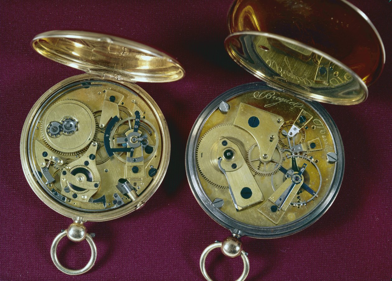 Dois relógios, feitos em Paris (ouro) de Abraham Louis Breguet
