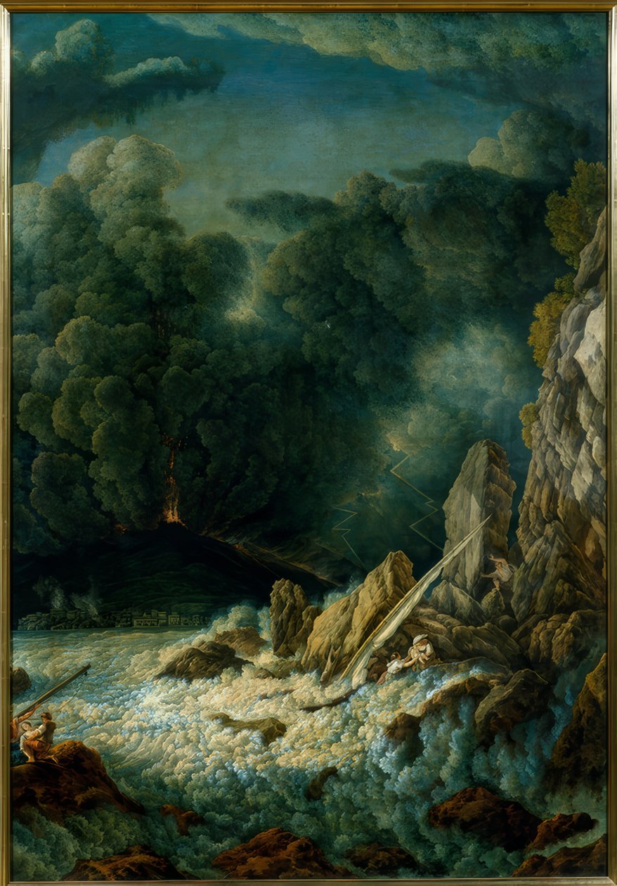 Erupção do Vesúvio de Abraham Louis Rodolphe Ducros