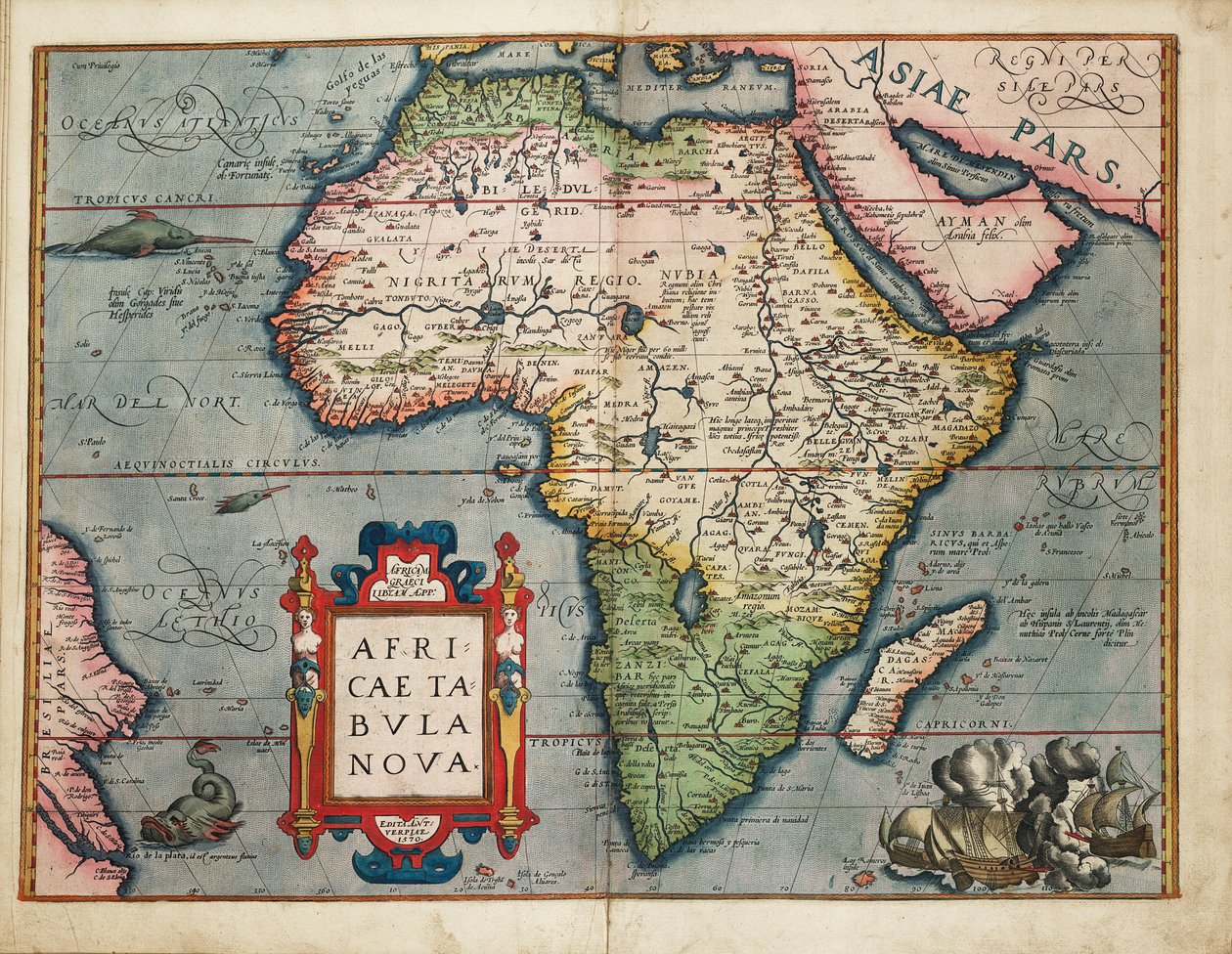 Um novo mapa de África de Abraham Ortelius