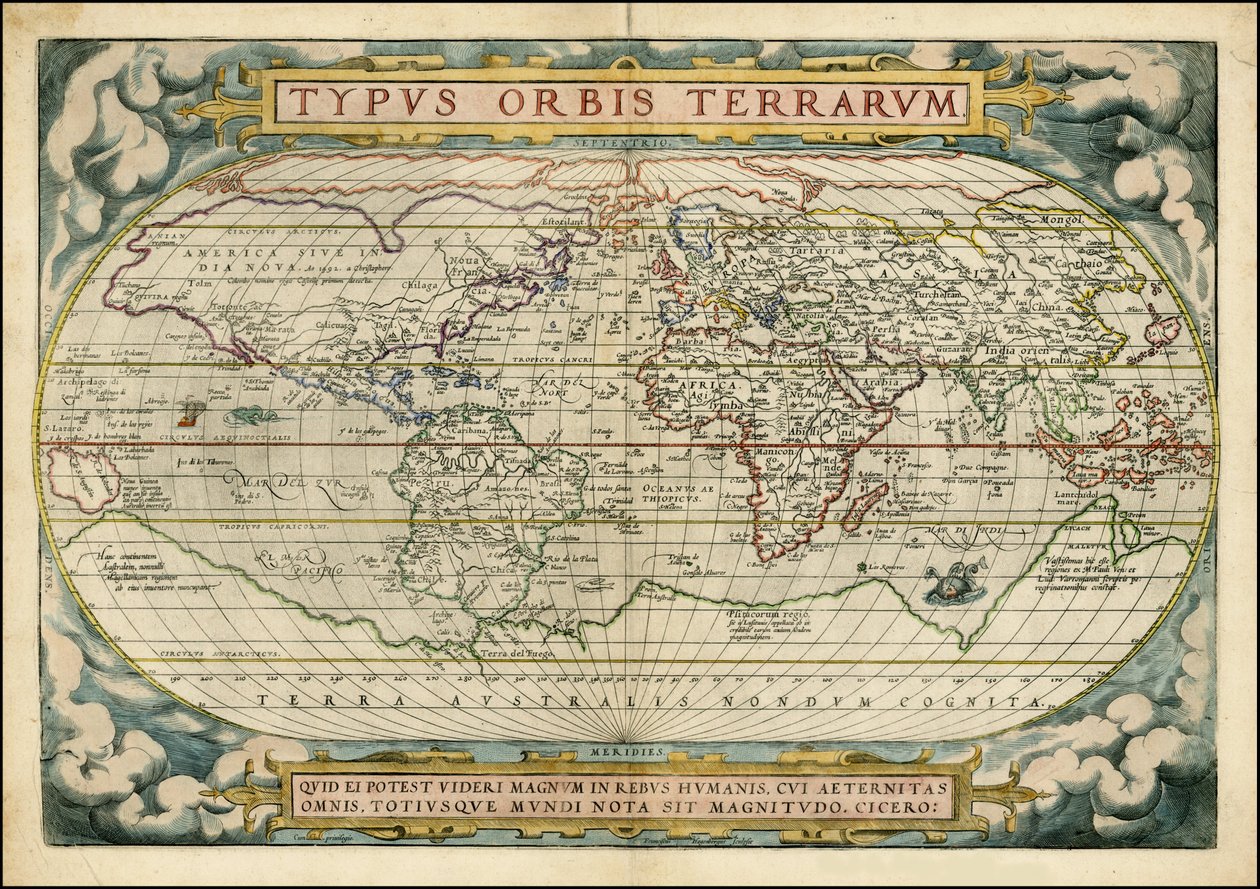 Abraham Ortelius Orbis Terrarum PublicaçãoAntuérpia 1572 de Abraham Ortelius