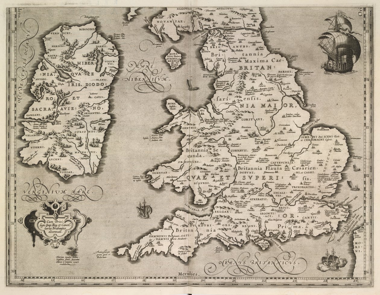Uma Antiga Descrição das Ilhas Britânicas de Abraham Ortelius