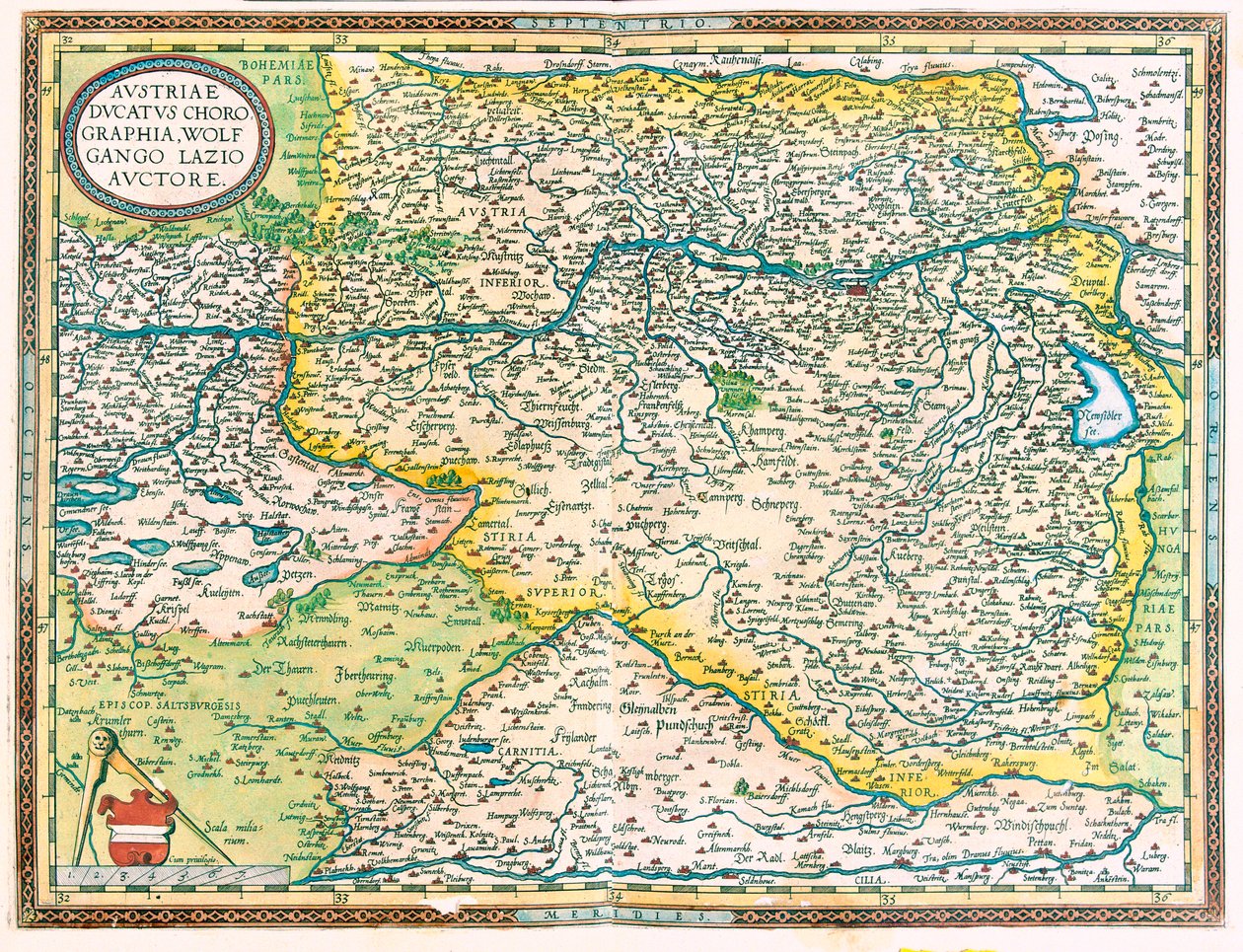 Áustria Oriental de Abraham Ortelius