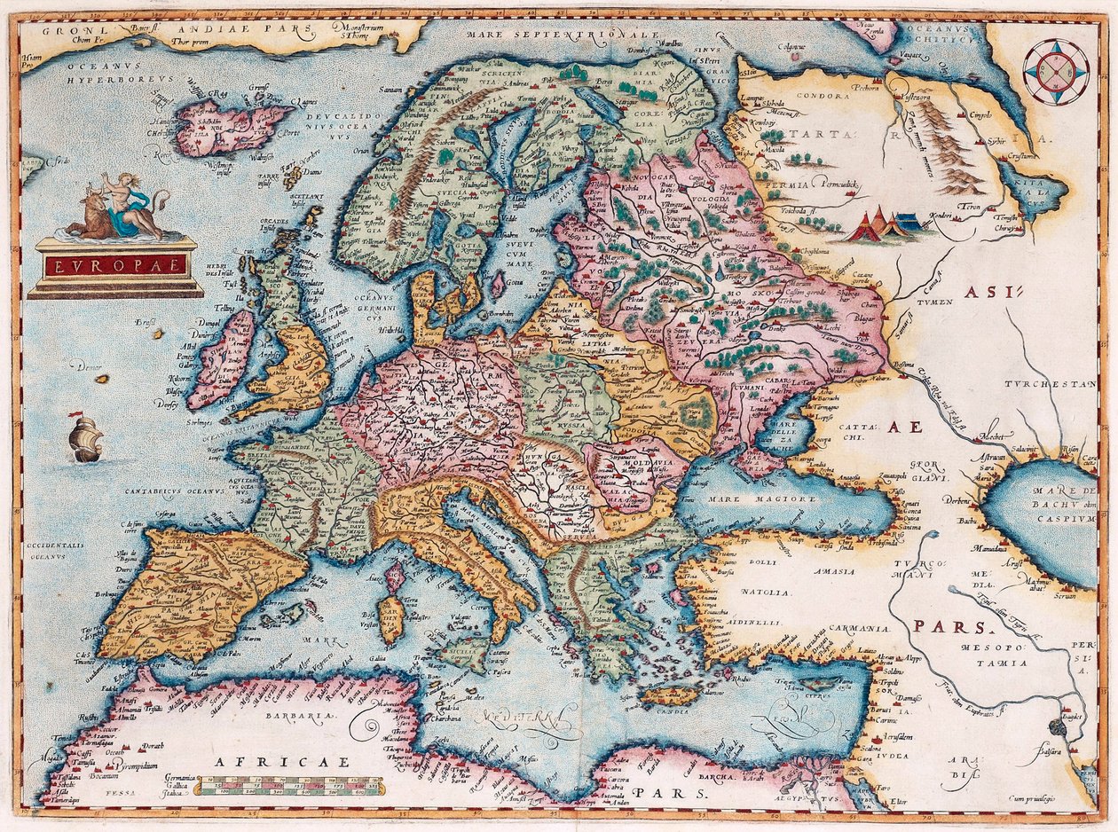 Europeu de: Velho Mundo, 1579 de Abraham Ortelius