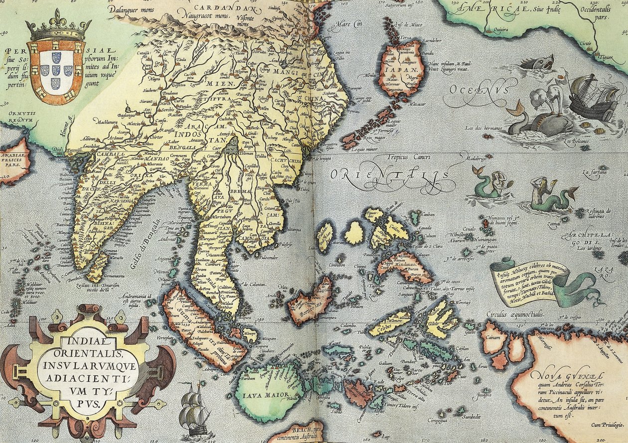 Índia, 1592 de Abraham Ortelius