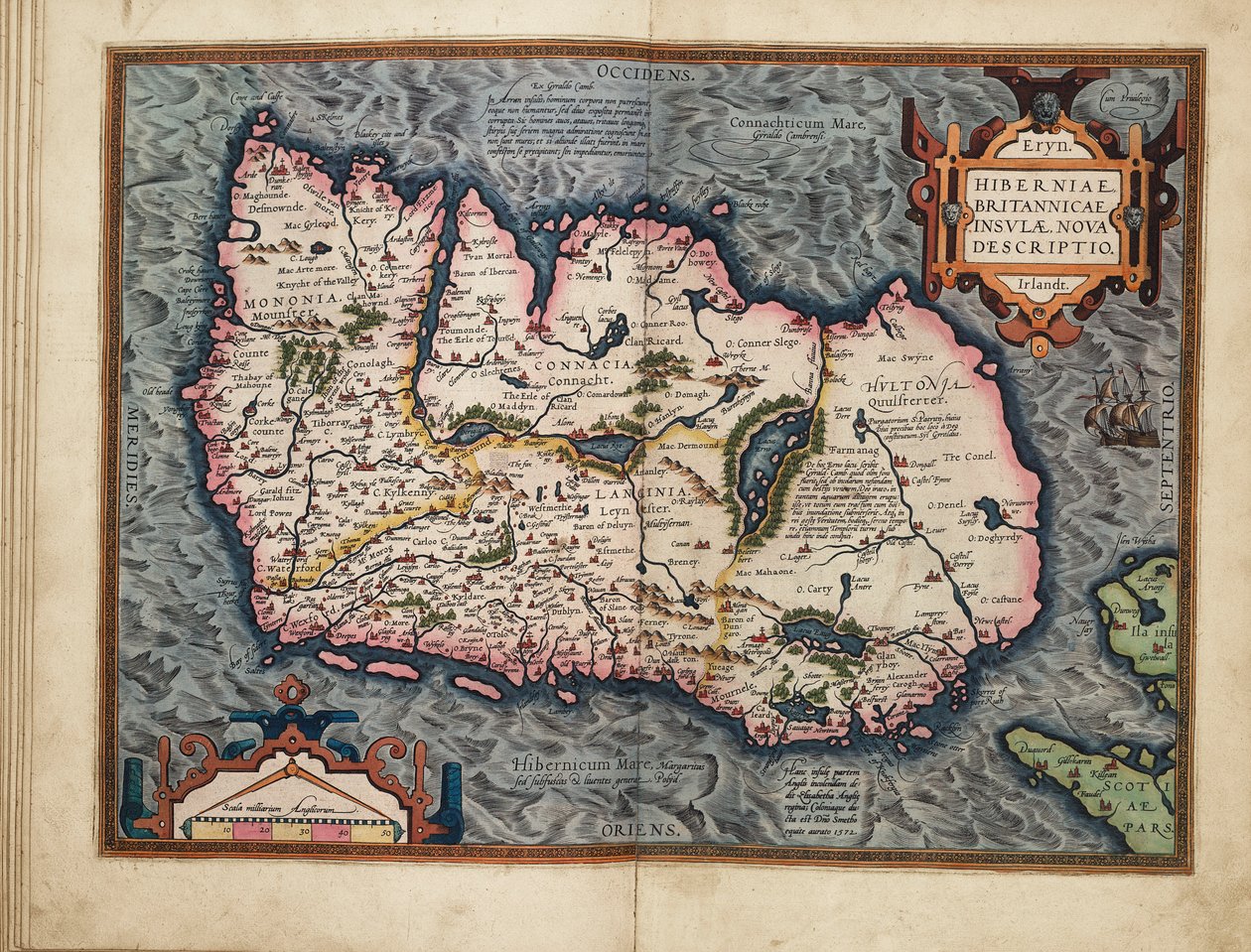 Nova descrição da Irlanda, Ilhas Britânicas de Abraham Ortelius