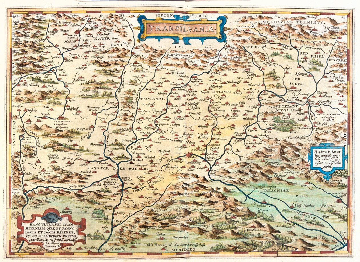 Roménia de Abraham Ortelius