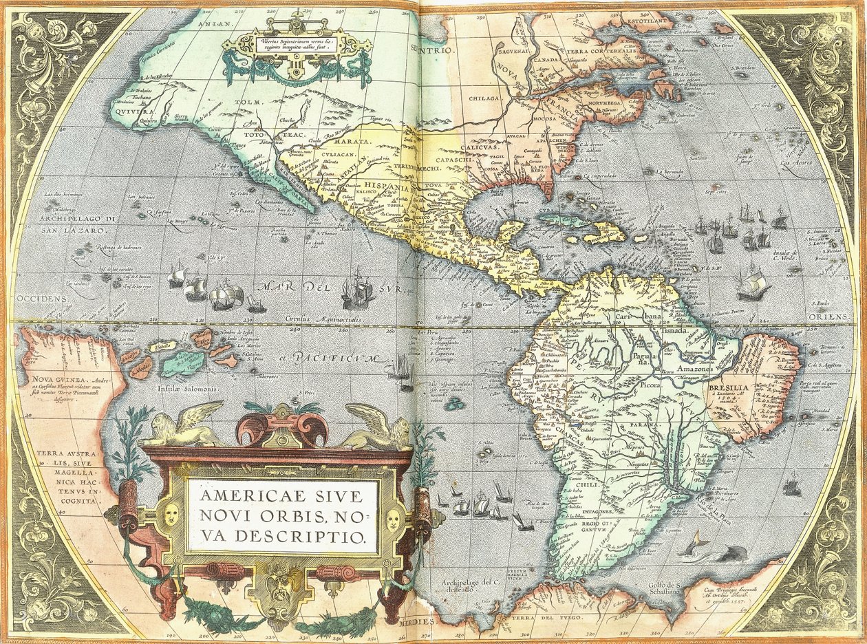 As Américas, 1592 de Abraham Ortelius