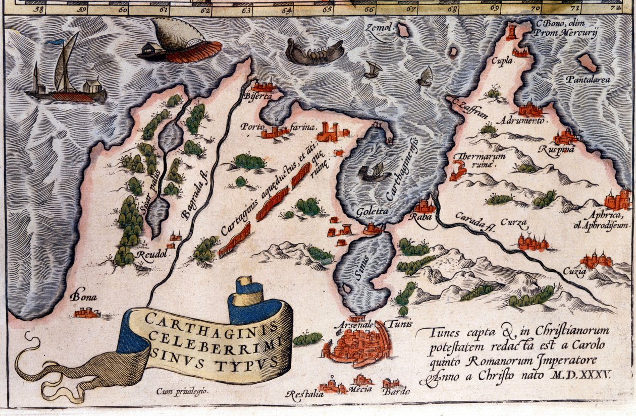 Tunes - Atlas de Abraham Ortelius, Antuérpia de Abraham Ortelius