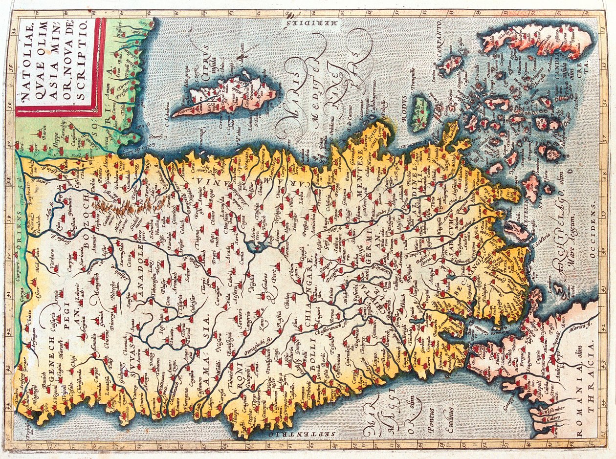 Turquia, Chipre de Abraham Ortelius