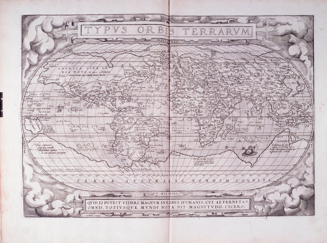 Typus Orbis Terrarum, portulan (gravura de Abraham Ortelius