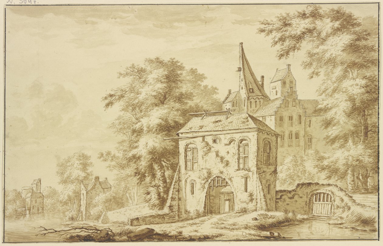 Porta da cidade com grade levadiça de Abraham Rademaker