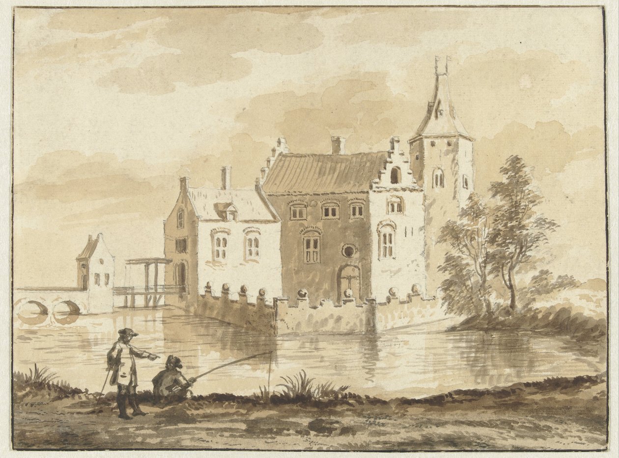 A casa Munniekenhof perto da aldeia de Grijpskerk em Walcheren de Abraham Rademaker