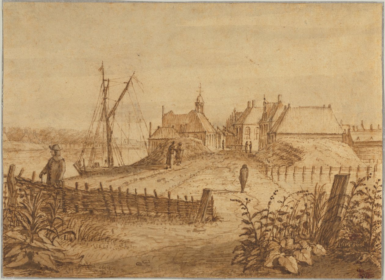 Vista de parte da cidade de Amesterdão de Abraham Rutgers