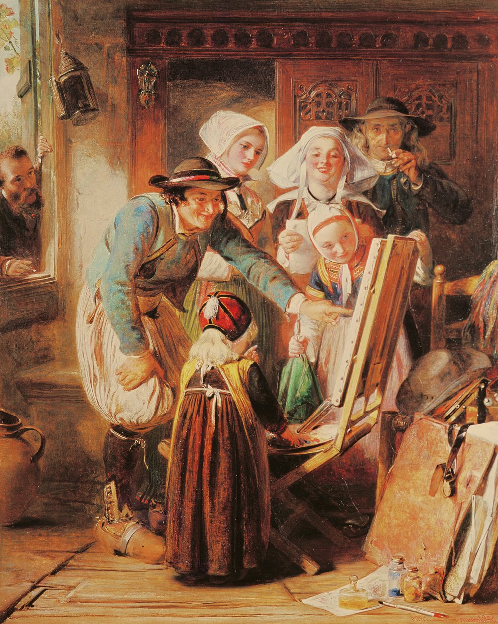 Críticos de arte na Bretanha, 1860 de Abraham Solomon