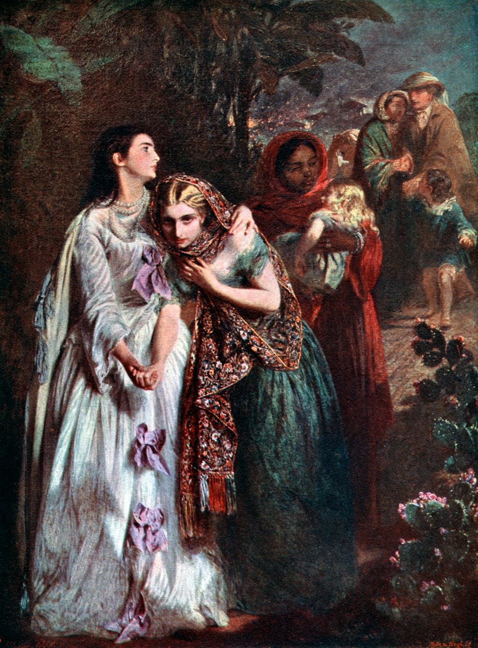 O vôo de Lucknow, 1858, c1920 de Abraham Solomon