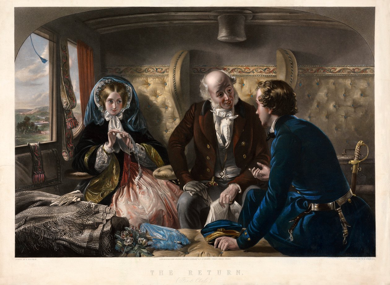 A Primeira Classe de Regresso, pub. 1857. de Abraham Solomon