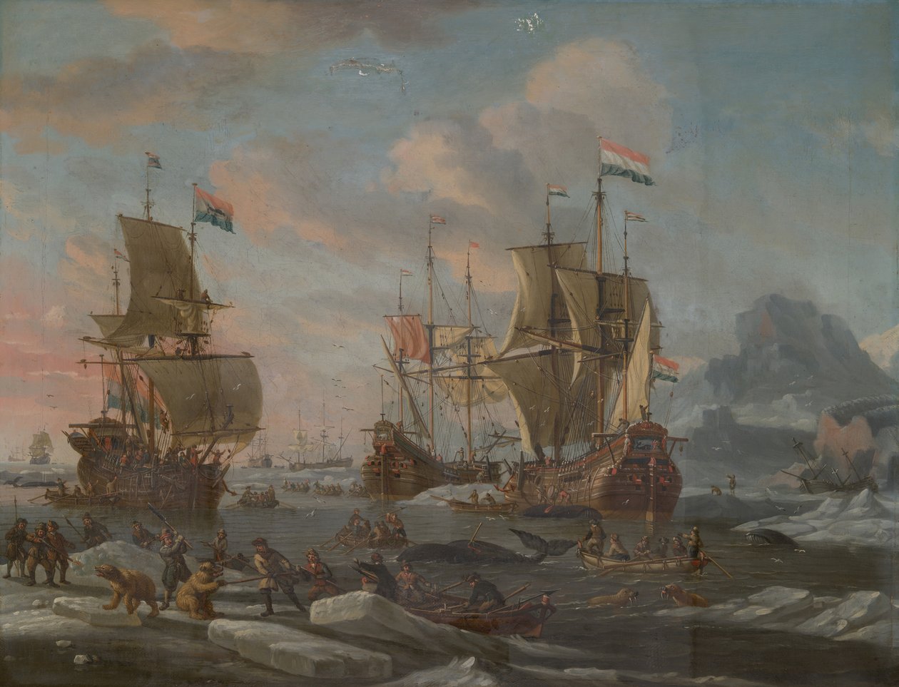 A Frota Baleeira Holandesa, 16901700. de Abraham Storck