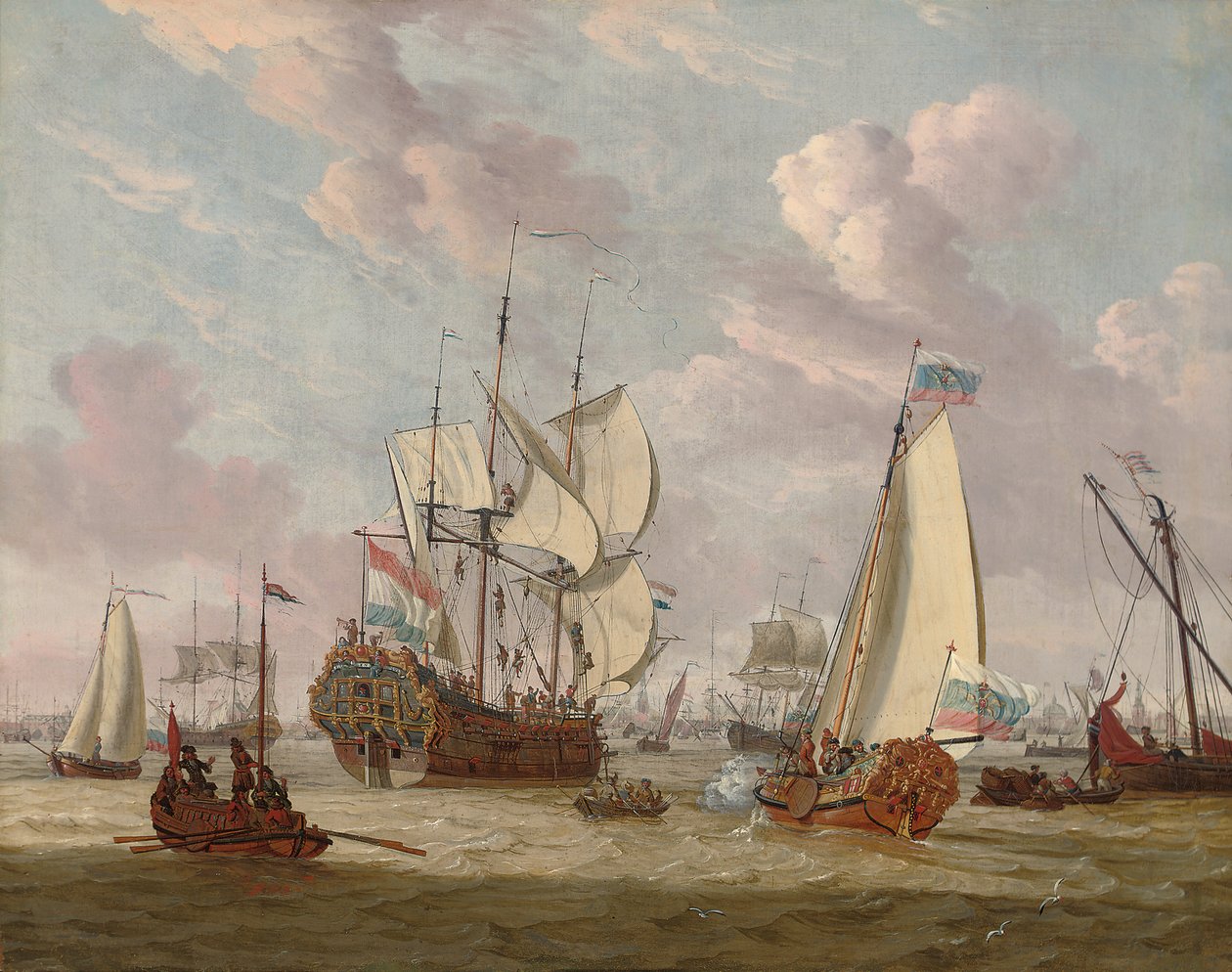 A visita de Pedro, o Grande, a Amsterdã, agosto-setembro de 1697 de Abraham Storck