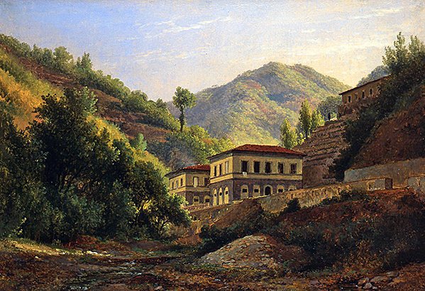 Bagni di Lucca (óleo sobre papel) de Abraham Teerlink