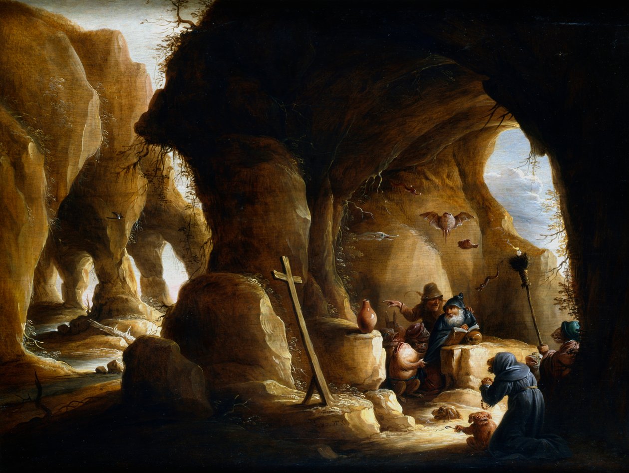 A Tentação de Santo Antônio, c1649-1670 de Abraham Teniers