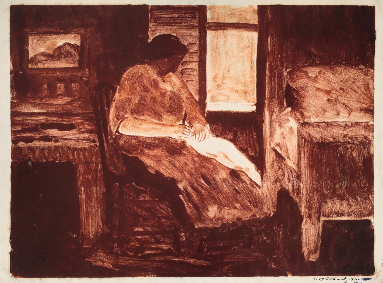 Figura Esboço, 1900-1908. de Abraham Walkowitz