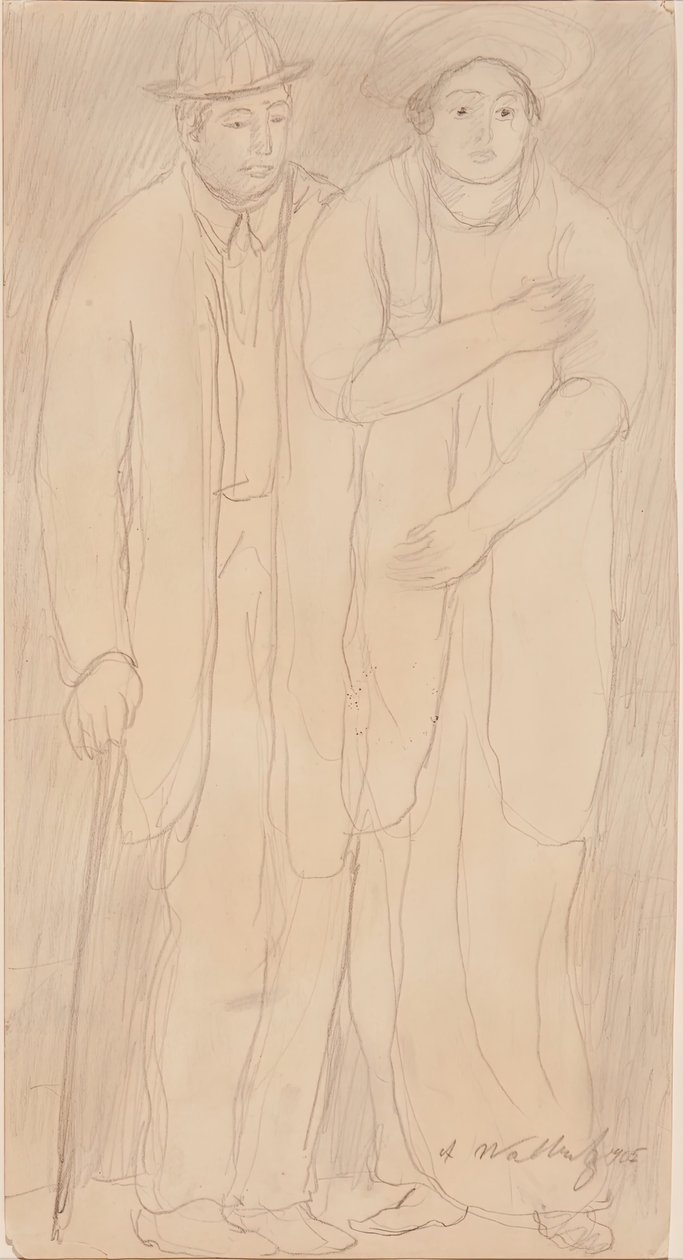 Homem e Mulher, 1905. de Abraham Walkowitz